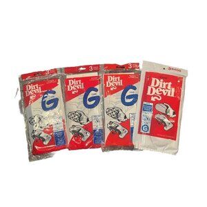 Dirt Devil Genuine Hand Vac Dust Vacuum Cleaner Bags Type G 3pk - 4 Packs (12)